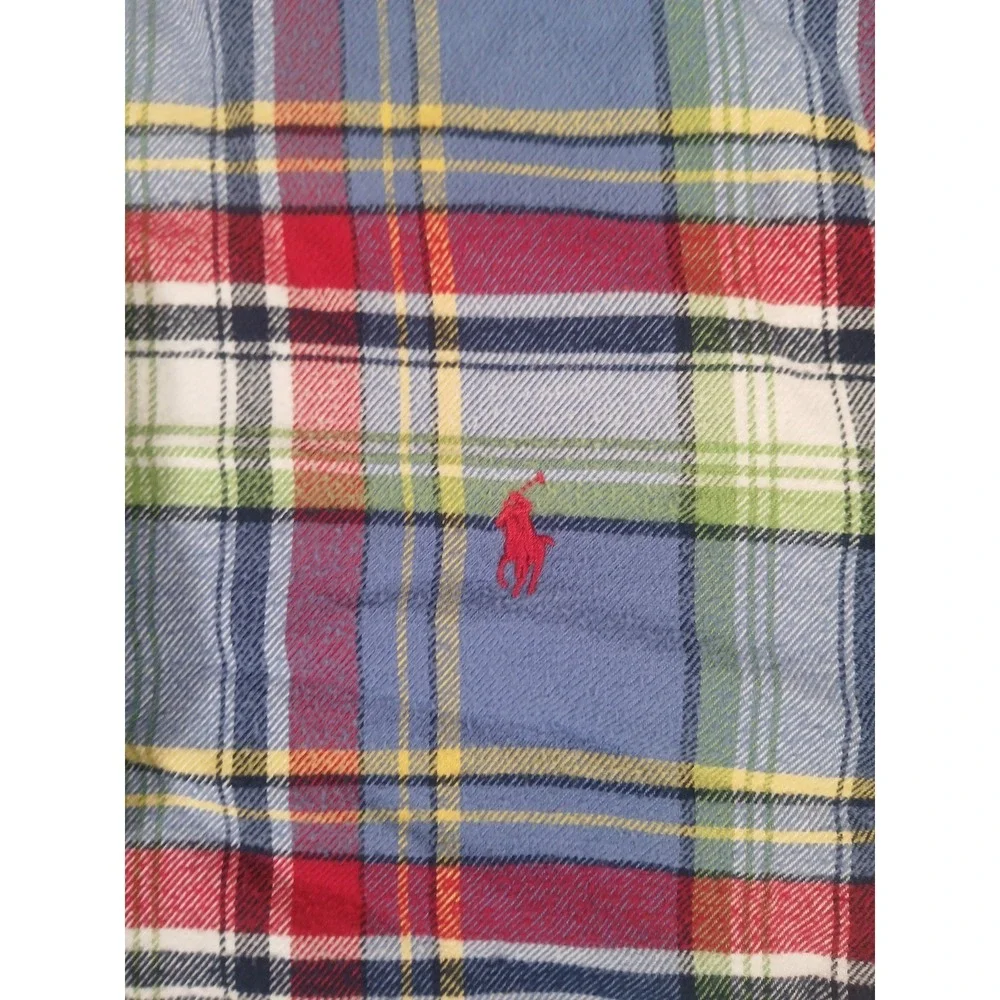Polo Ralph Lauren Shirt Men's LARGE Button Down Classic Fit Casual‎ Flannel